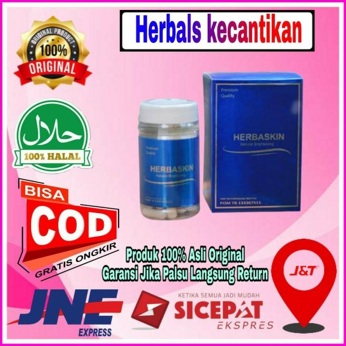Herbaskin Asli Original Kapsul Pemutih Badan Ampuh Obat Pemutih Bpom