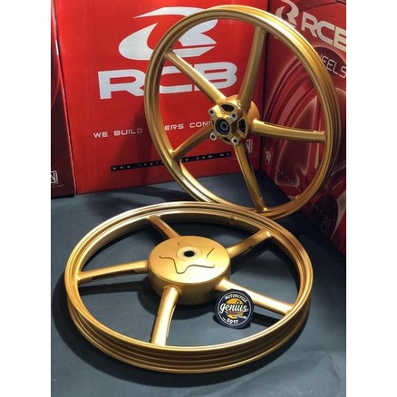 TERBARU VELG RACING BOY MIO - FINO -NUEVO SET 120 X 140 RING 17 SP 522 GOLD RCB MALAYSIA