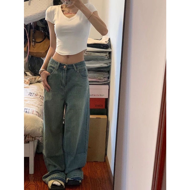 Red Kapas Murni V-Leher Bahu Depan Lengan Pendek T-shirt Wanita Musim Panas Putih Bagian Dalam Membangun Pelangsing Bagian Pendek Gadis Seksi Hem Melengkung top