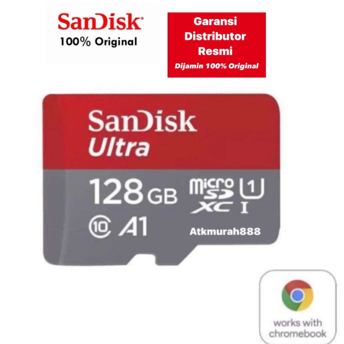 

SANDISK MICROSD ULTRA 128GB 120MB/S- MICRO SD 128 GB 120 MBPS ORIGINAL gon04