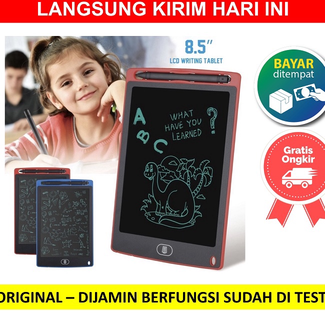 

☍fu Sale➡ Papan Tulis LED Writing Tablet Drawing Board tab Alat Pen Layar 8.5 inch digital anak Sekolah mainan Gambar Lukisan Edukasi L37