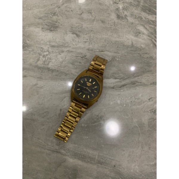 Jam Tangan Pria Bekas Seiko 5 Gold Automatic Original