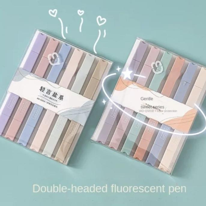 

Creative Square Highlighter Double Marker Pen 6pcs