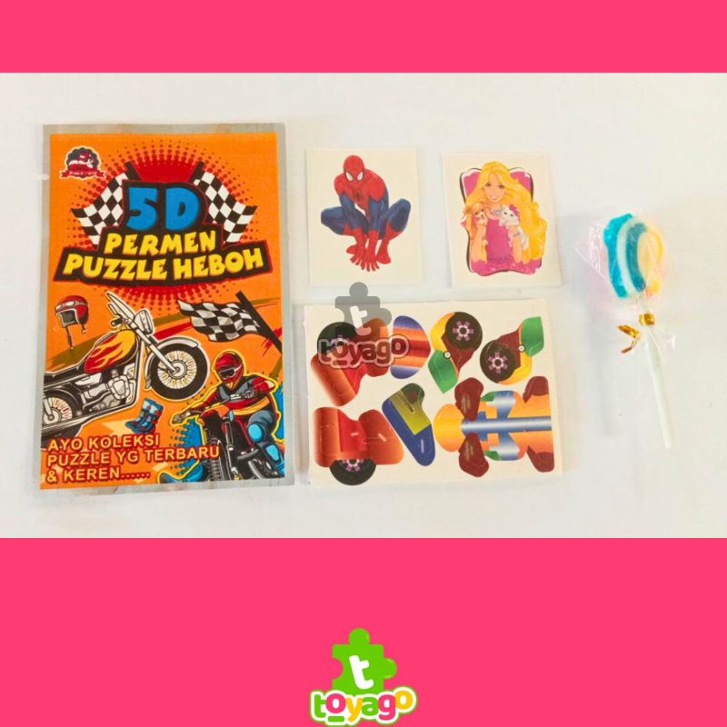 Permen Lollipop Puzzle Busa isi 20 Pcs Grosir Murah