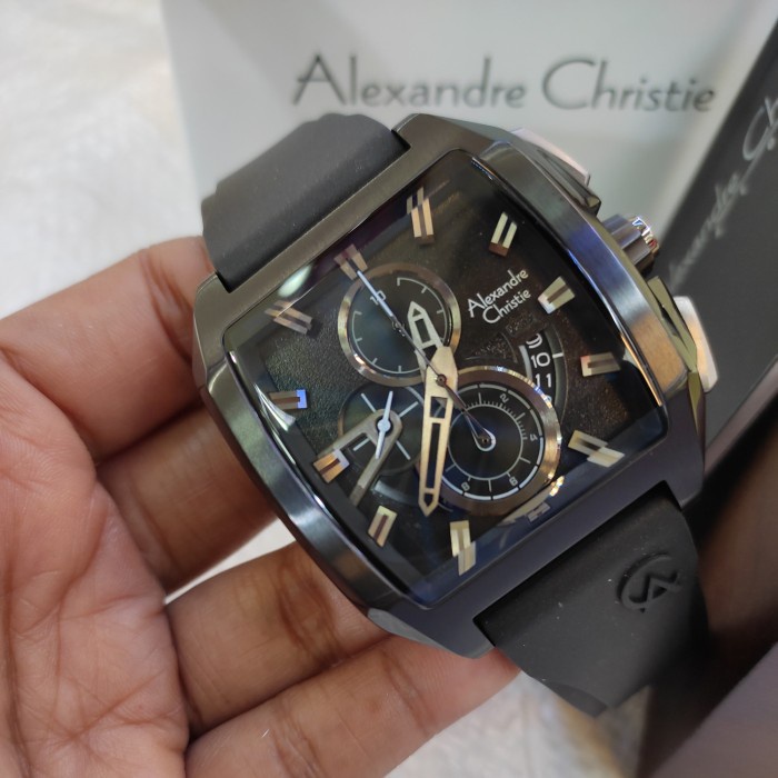 PROMO JAM TANGAN PRIA ORIGINAL ALEXANDRE CHRISTIE AC 6617 MC RUBBER SOLID TERMURAH