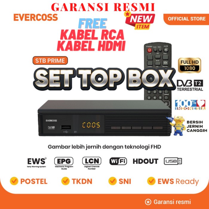 Terlaris Set Top Box Dvb-T2 Decoder Receiver Tv Digital Stb Set Box Tv Premium
