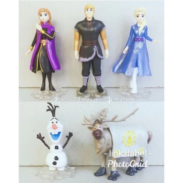 

figure set frozen 2 size Medium topper hiasan kue manian pajangan qab03