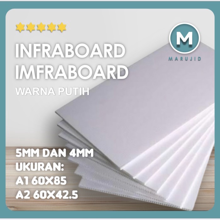 

Infraboard / Impraboard Putih 85 x 60cm A1 Tebal 5mm