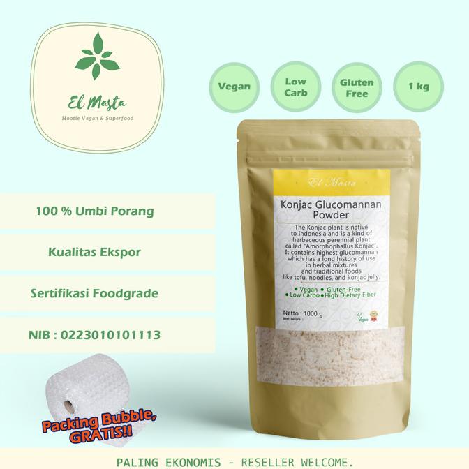 

Tepung Porang/Konjac/Konnyaku/Shirataki/Elephant Yam/Glucomannan 1kg