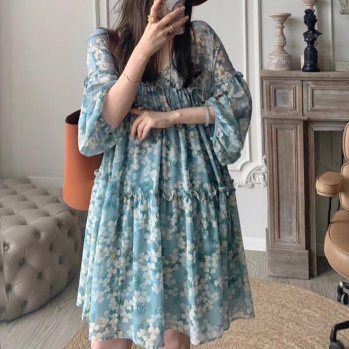 7071 Dress Mini CERLO Loose Import/Dress Big Size/Dress Vintage Wanita