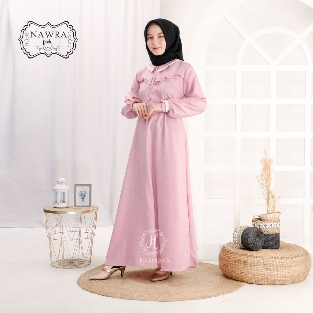 GAMIS TERBARU KATUN MADINAH NAWRA DRESS BY HANNAYA