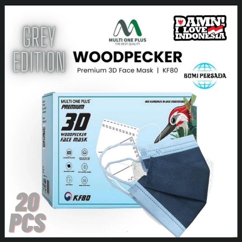 Terbaru Multi One Plus Kf80 Masker 3Ply Medis Korea Woodpecker Isi 20 Pcs 3 Ply
