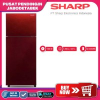 SHARP KULKAS 2 PINTU [256 L] SJ-326XG-MR - MERAH PPJ