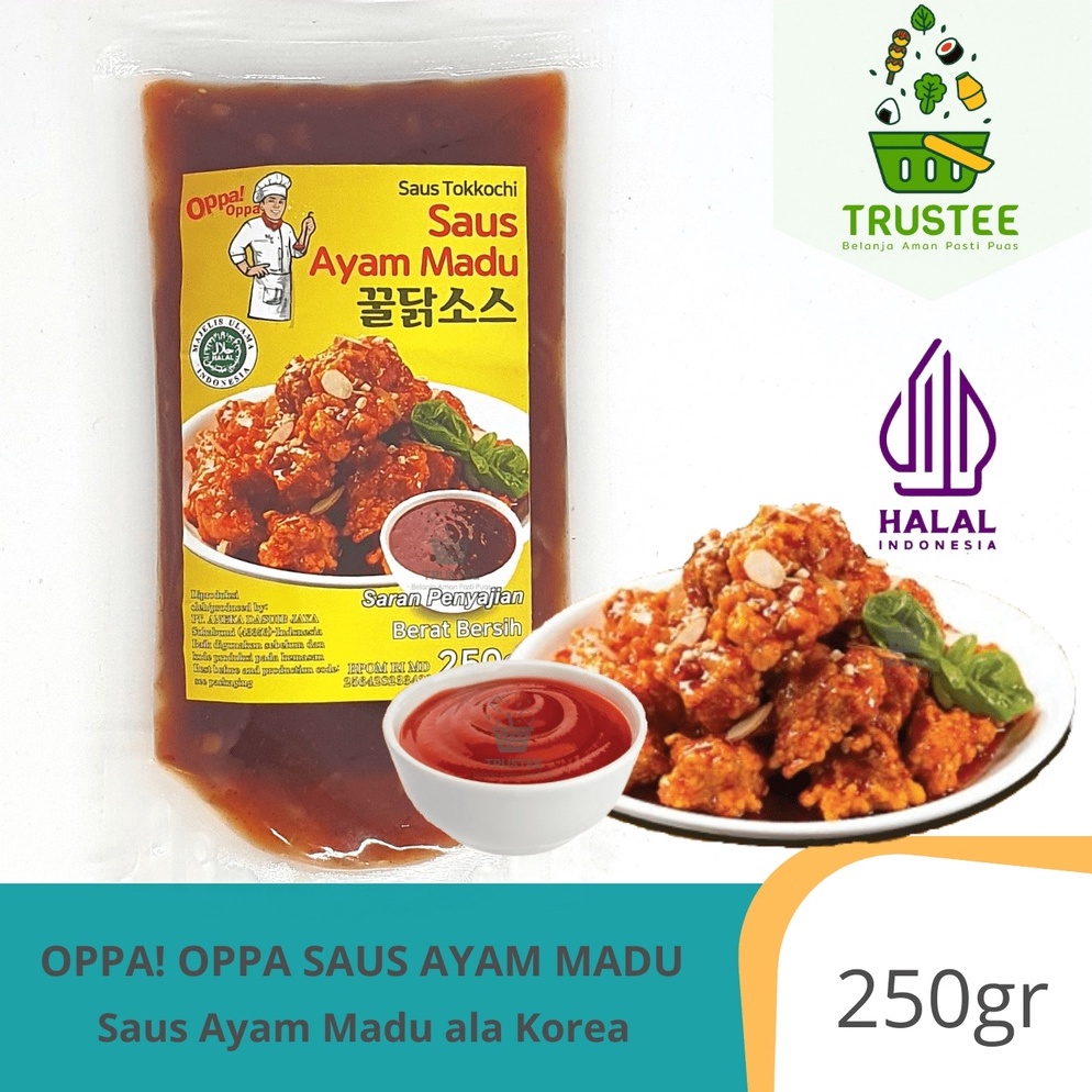 

Stok Banyak.. Oppa! Oppa Saus Ayam Madu Korea / Honey Chicken Sauce Oppa Halal 250gr IEM