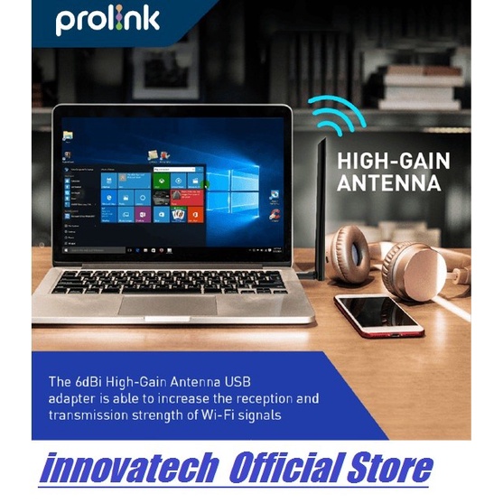 PROLINK DH5103U WIRELESS NANO USB ADAPTER 650MBPS ANTENNA 6DBI