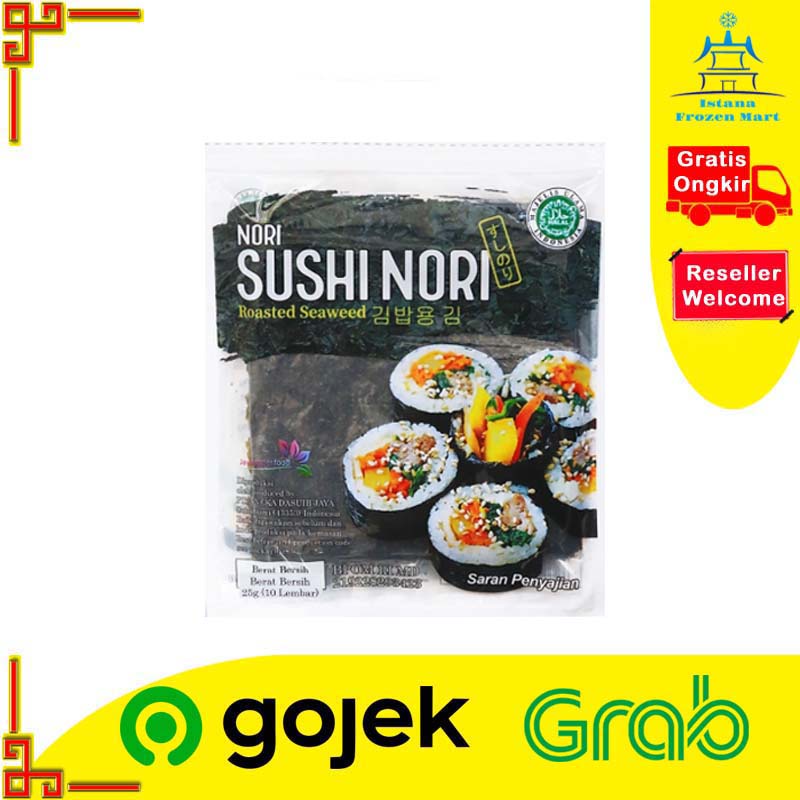 

Sushi Nori Seaweed Rumput Laut isi 10 lembar