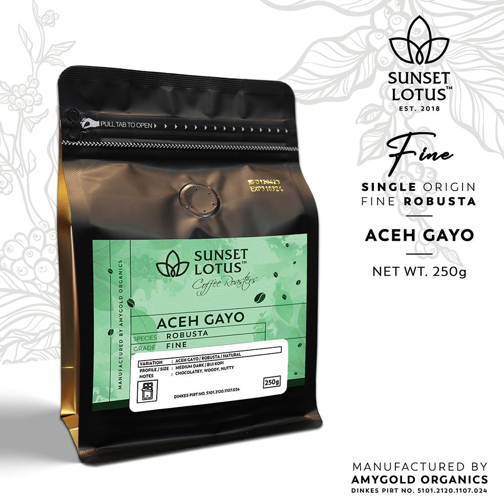 

Sunset Lotus Biji Kopi Robusta Aceh Gayo 250G / Fine Robusta Coffee