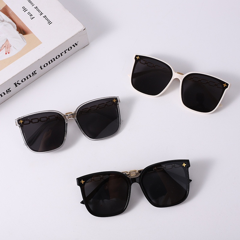 Kacamata Hitam Korean Fashion/Wanita/Pria Square Frame Kacamata Hitam