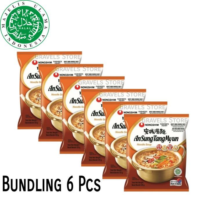 

[Bundling 6 Pcs] Nongshim Ansungtangmyun Korea - Ramen Sup Miso Pedas Best Seller