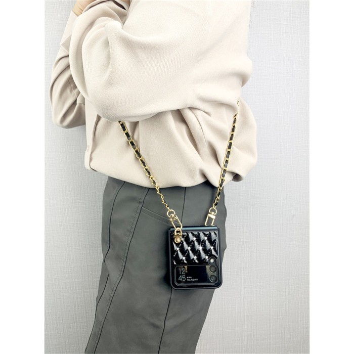 rantai sling chain case samsung galaxy z flip 3 4 casing tali panjang