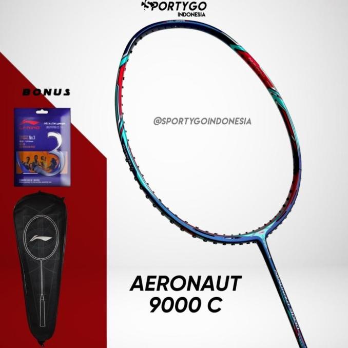 Raket Badminton LI-NING AERONAUT 9000 C COMBAT ORIGINAL / lining 9000c