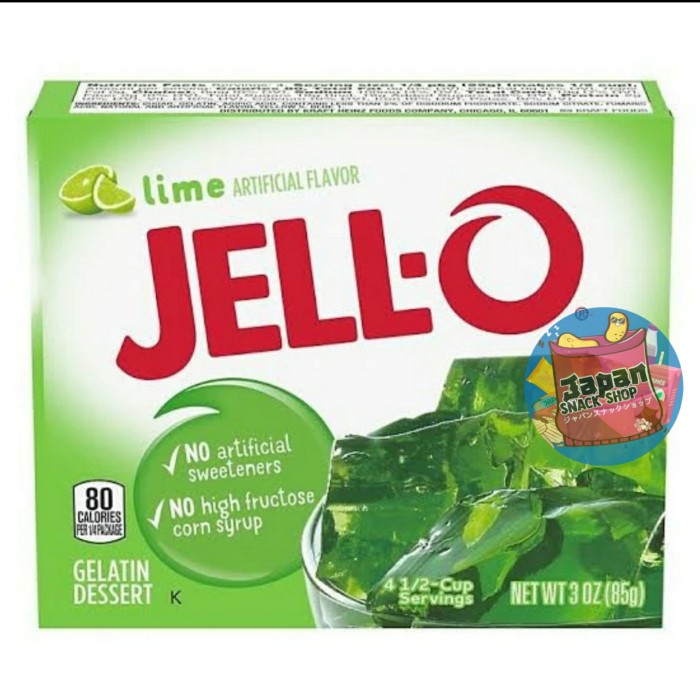 

Jell-O Gelatin Dessert Lime Jelly Powder / Agar Agar / Agar Agar Insta