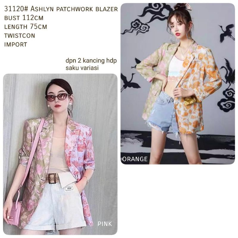 MDLV ~ 31120# Ashlyn Patchwork Blazer Korea Premium
