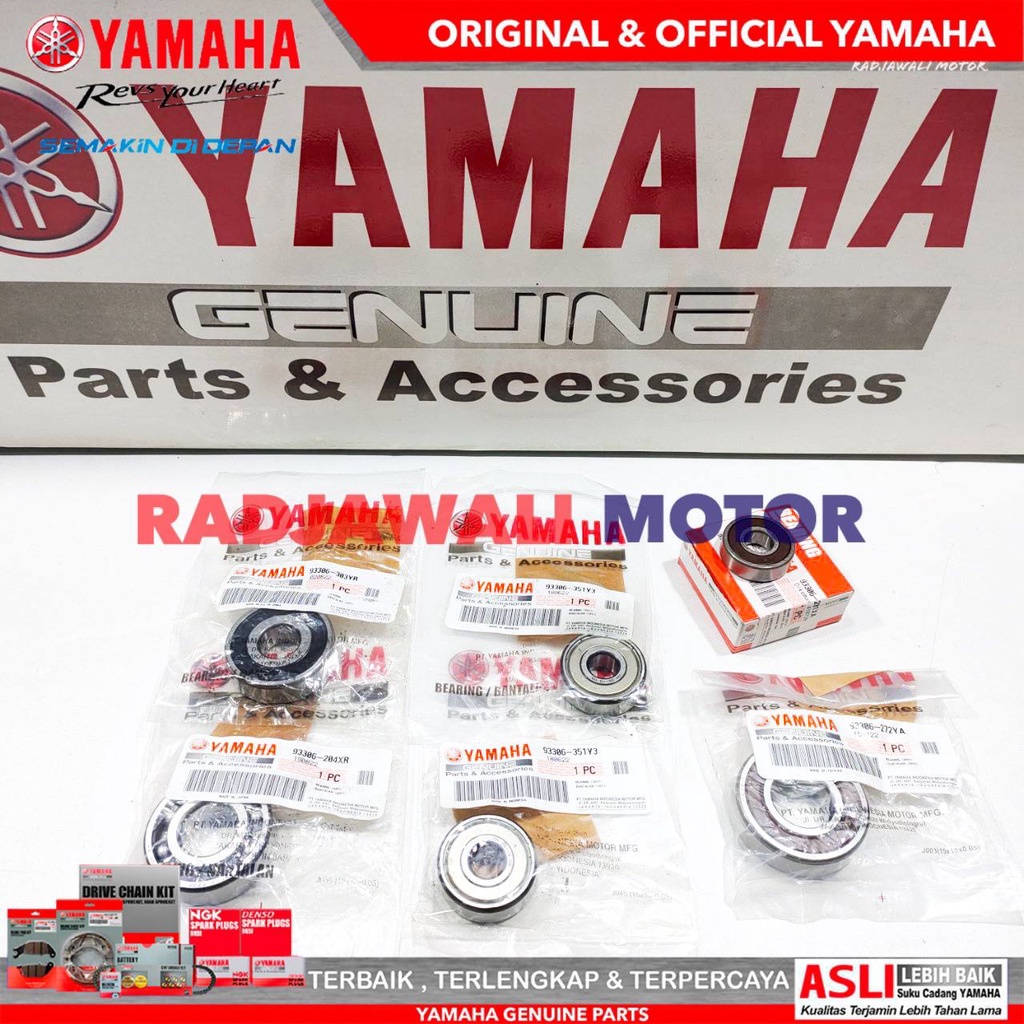 BEARING LAHER RASIO GARDAN TRANSMISI SET MIO M3,SOUL GT 125 ASLI ORIGINAL YAMAHA ORIGINAL YAMAHA