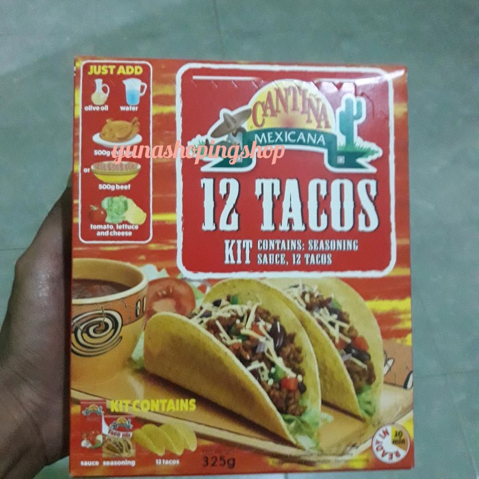 

Cantina Mexican 12 Tacos Kit 325 Gram-Kulit Taco Tortillas Tortilla