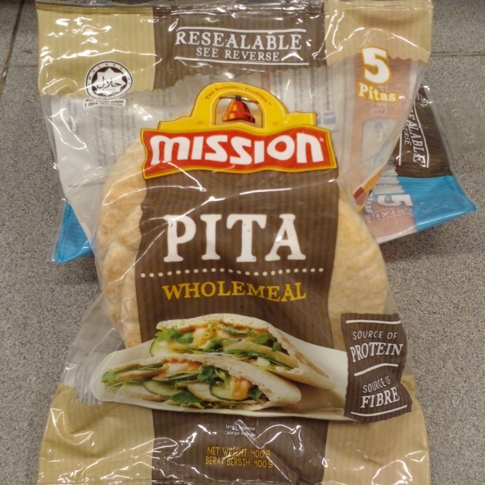 

Ssion Pita Wholegrain 400 Gram / Kulit Kebab/ Roti Pita