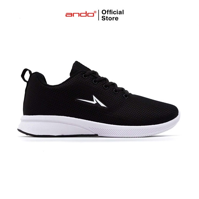 Ando Official Sepatu Sneakers Sip 35 Remaja - Hitam/Putih