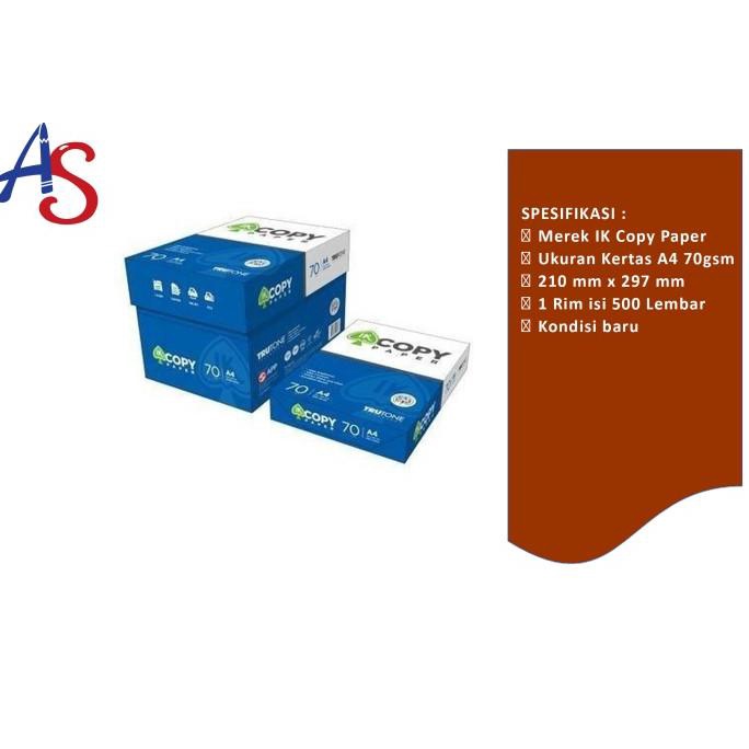 

Kertas HVS A4 IK Copy Paper 70gsm 210 x 297 mm