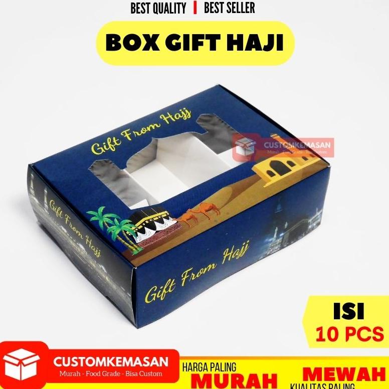 

New Box Gift Haji isi 10 pcs / Box Haji / Dus Haji / Box Umroh / Dus Umroh / Box oleh oleh Haji Umroh / Kemasan Oleh oleh Haji
