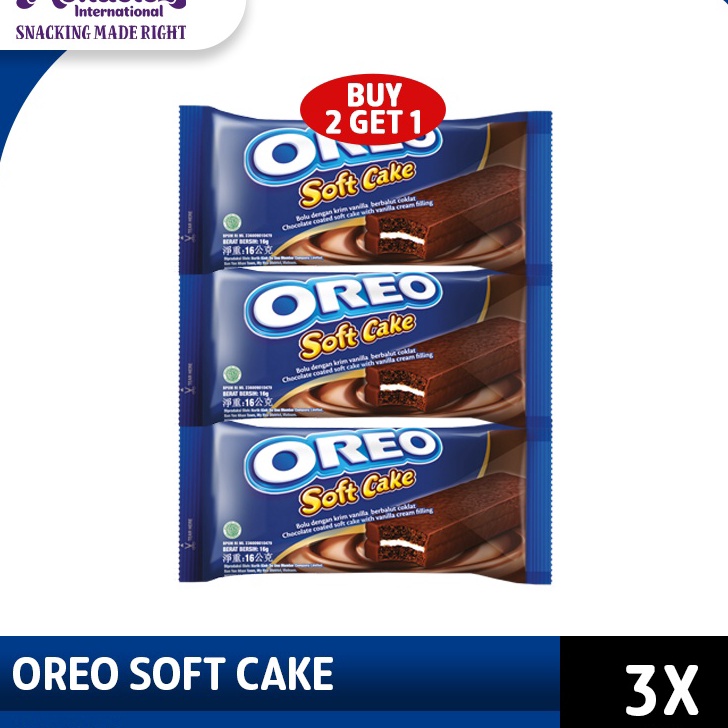 

12.12 STOK READY Oreo Softcake 12x16gr - Triple Pack grosir