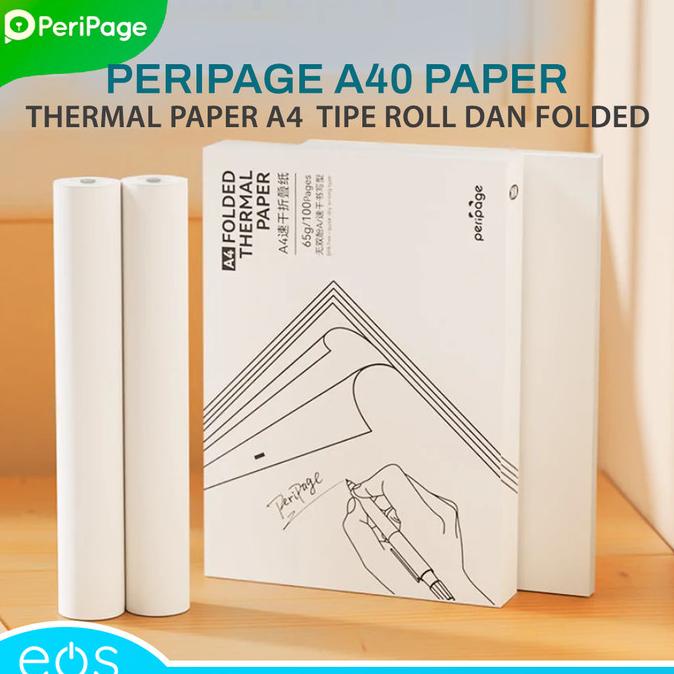 

Peripage Thermal A4 paper kertas thermal HVS A40 roll fold quick dry