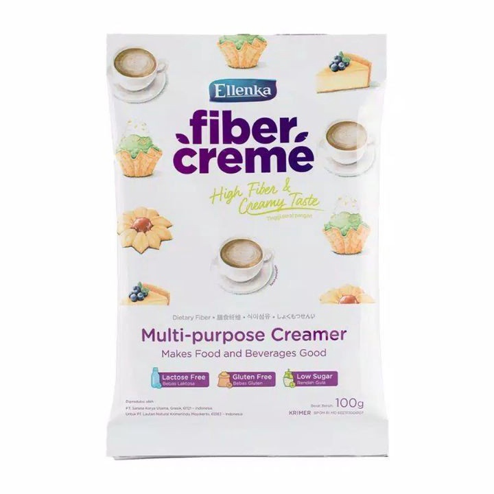 

Free Ongkir/ Fiber Creme Ellenka 100 gr high fiber & creamy taste sachet promo