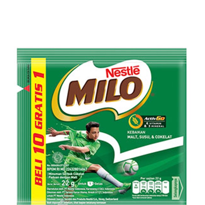 

✔️ MILO ACTIV-GO Susu Coklat Renceng 11 x 22 gr