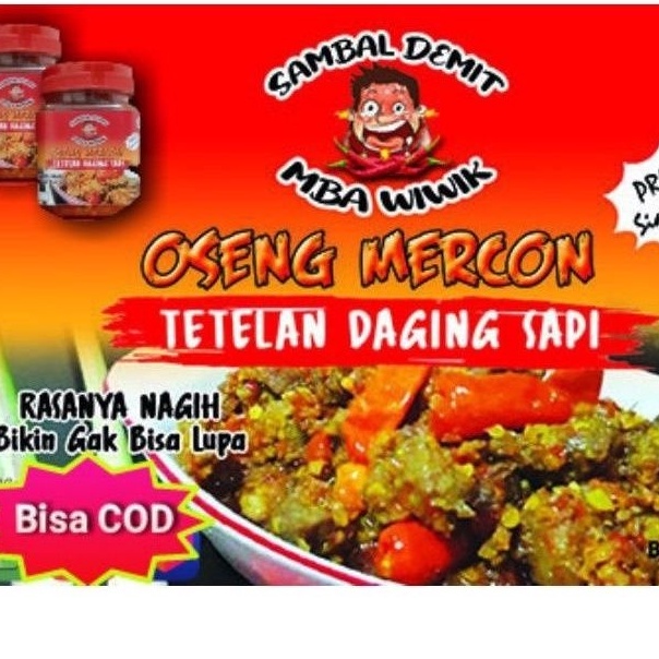 

⚡COD⚡ OSENG MERCON DAGING SAPI - 200 gram / Oseng Mercon Tetelan Daging Sapi - Oseng Mercon Pedas Murah / Sambal Demit Mba Wiwik