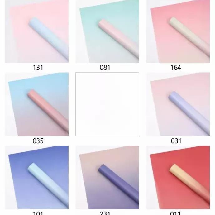 

Terbaru [20 Lembar] Kertas Buket Bunga Gradasi Warna / Kertas Cellophane Gradasi / Flower Wrapping Paper Gradient / Cellophane Gradient