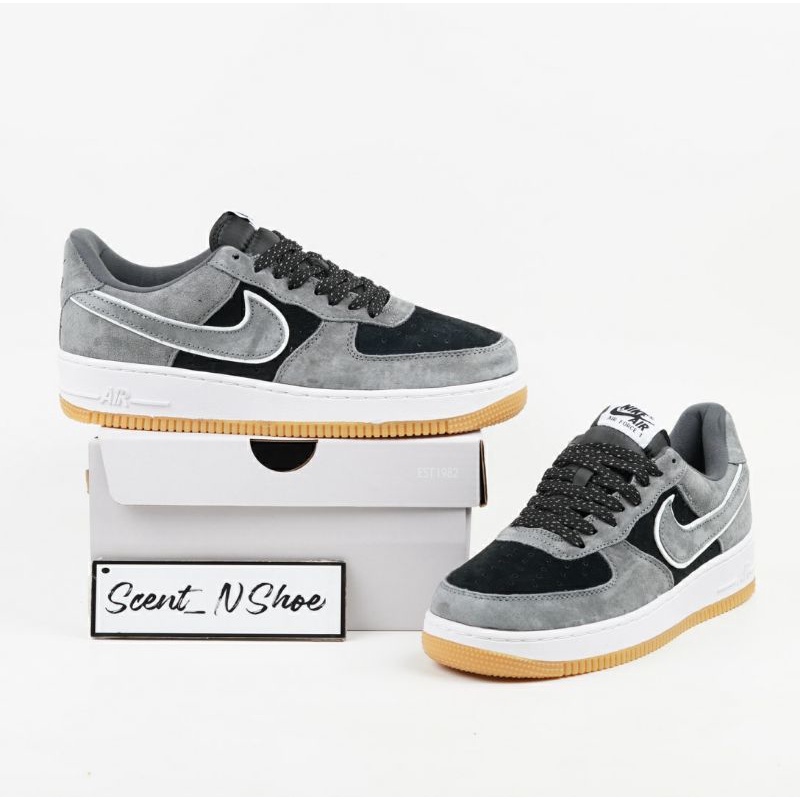 Sepatu Nike Air Force 1 Low Dark Wolf Grey Reflective