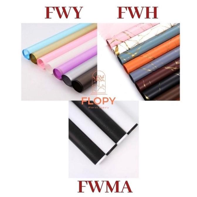 

New [20 LEMBAR] GROSIR CELLOPHANE! FWY , FWH , FWMA Wrapping Buket Bunga Kertas Tissue