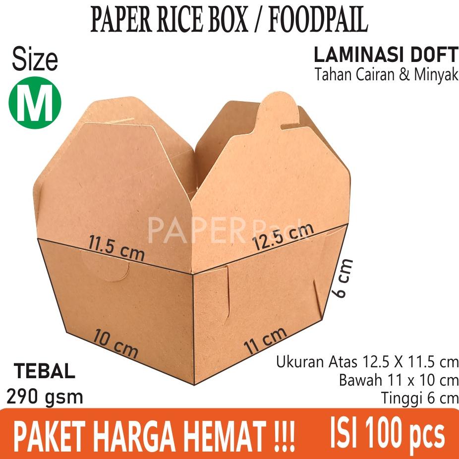 

Promo FOOD PAIL PAKET 100PCS/PAPER RICE BOX SEDANG/RICEBOWL/DUS MAKANAN/DUS NASI GORENG AYAM GEPREK/PAPER LUNCH BOX