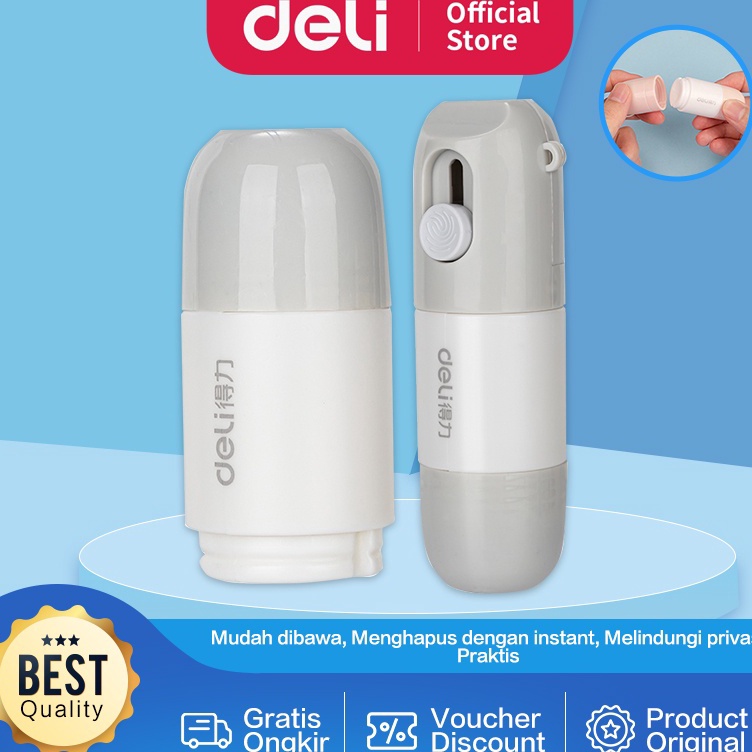 

Terlaku... Deli Roller Stamp / Stempel Pelindung Data 2 in 1 Dengan Cutter / Penghapus Nama + Alamat Resi JQ12X