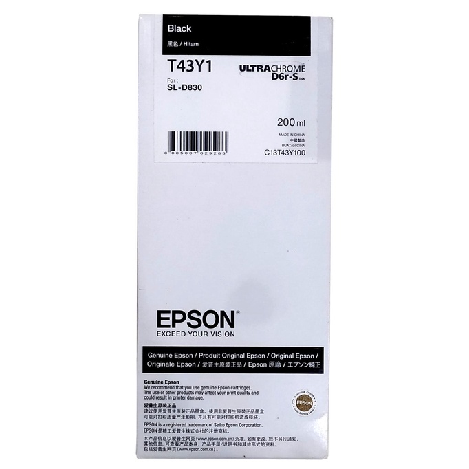 Terbaru Tinta Catridge Epson Sl D830 Sl-D830 Drylab T43Y T 43Y T 43 Y Original Stok Terbatas