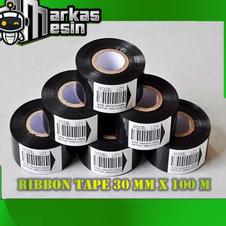 

Terbaru Ribbon Tape 30 mm x 100 m LC1 Pita coding Tinta cetak expired date - LC1