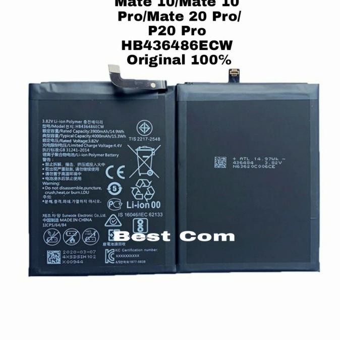 Baterai Original Huawei Mate 10 Mate 10 Pro Mate 20 Pro HB436486ECW