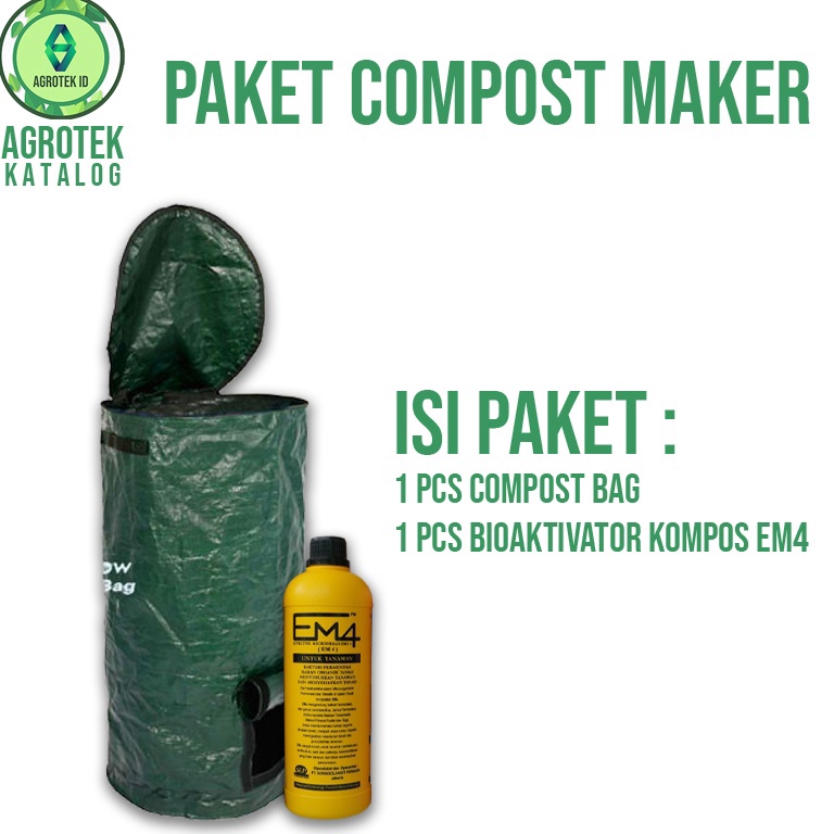 Ready Paket Pembuatan Kompos Bioaktivator EM4 Compost Bag 64