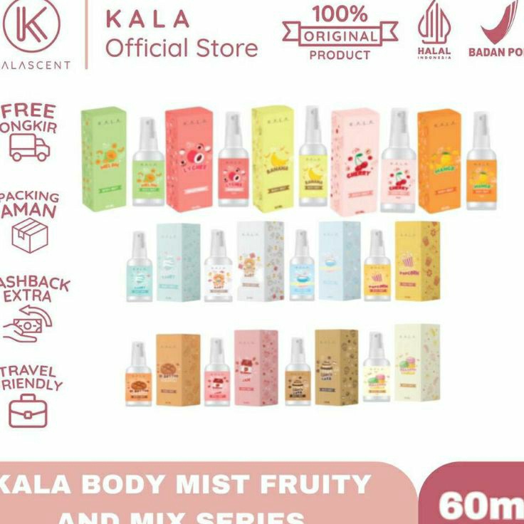 ✨MEGA ⚡ALE✨  KALA BODYMIST PARFUM 60 ML / BODYMIST KALA / BODYMIST KALA COTTON CANDY