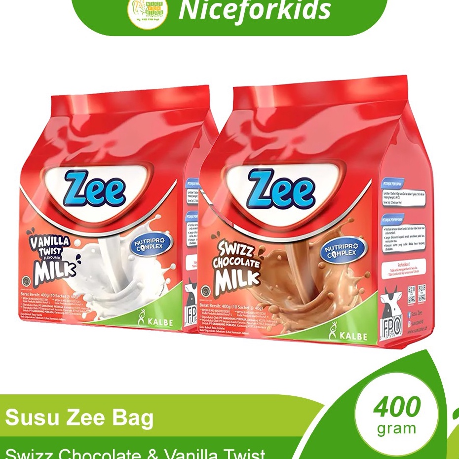 

Ready Stok Susu Zee Renceng Susu Anak Tinggi Kalsium Zee Bag Sachet Kemasan Renteng isi 10 / 11 sachet