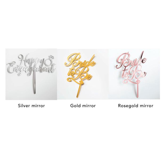 Happy Engagement Acrylic Cake Topper